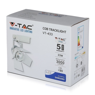 Oprawa V-TAC SKU368 VT-433-W 3000K 33W 2640lm
