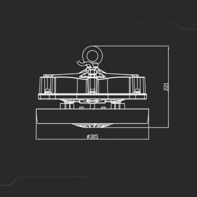 Oprawa V-TAC SKU7656 VT-9219 4000K 200W 37000lm