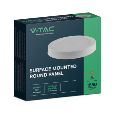 Panel V-TAC SKU7876 VT-60018 3000K 18W 1850lm