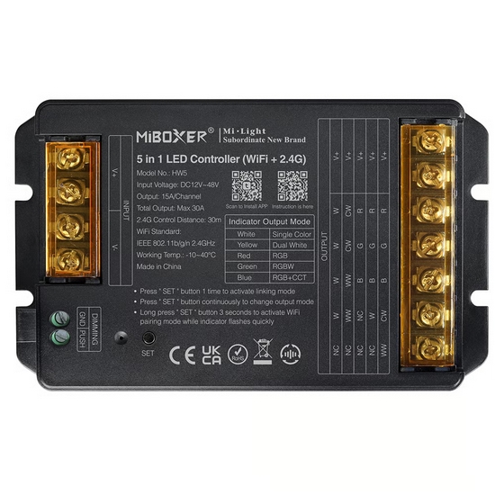 Kontroler Sterownik Taśm LED 5w1 WIFI 30A HW5