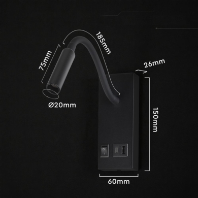 3W LED V-TAC SKU241516 VT-88064 3000K 3W 120lm