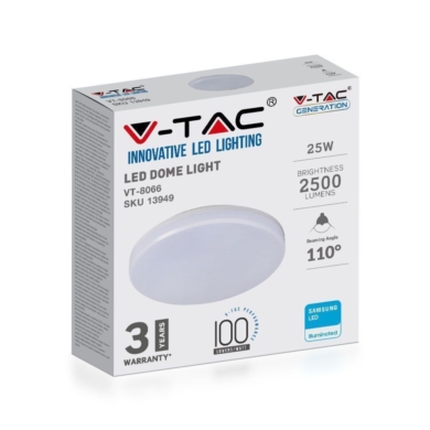 Oprawa V-TAC SKU13949 VT-8066 6400K 25W 2500lm