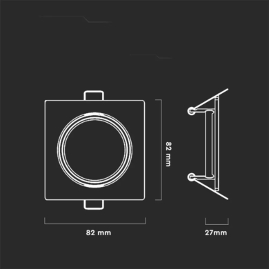 Oczko V-TAC SKU8943 VT-817-SQ-CH