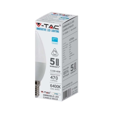 Żarówka V-TAC SKU20187 VT-293D 6400K 5,5W 470lm