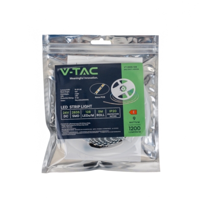 Taśma V-TAC SKU2906 VT-2835 128 3000K 9W 1200lm