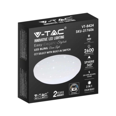 Oprawa V-TAC SKU217606 VT-8424 3000K-6400K 24W 260