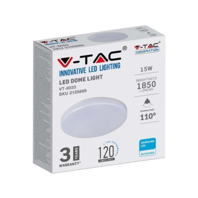 Oprawa V-TAC SKU2155669 VT-8033 4000K 15W 1850lm