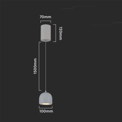 Oprawa V-TAC SKU7992 VT-7794 3000K 8,5W 850lm
