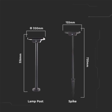 Słupek V-TAC SKU10304 VT-4102 3000K-6400K 2W 220lm