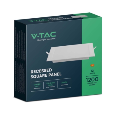 Panel V-TAC SKU10483 VT-61012 3000K 12W 1200lm