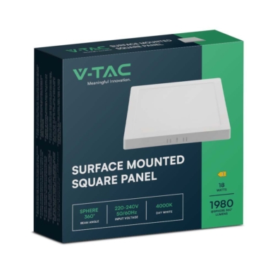 Panel V-TAC SKU10500 VT-61018 6500K 18W 1980lm
