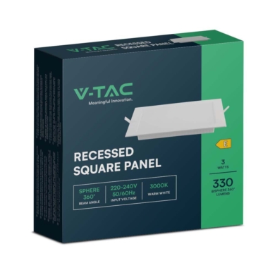 Panel V-TAC SKU10479 VT-61003 6500K 3W 330lm