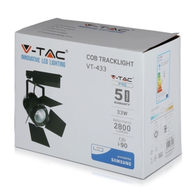 Oprawa V-TAC SKU373 VT-433-B 5000K 33W 2800lm