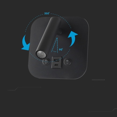 Oprawa V-TAC SKU240036 VT-80068-B 3000K 8W 830lm