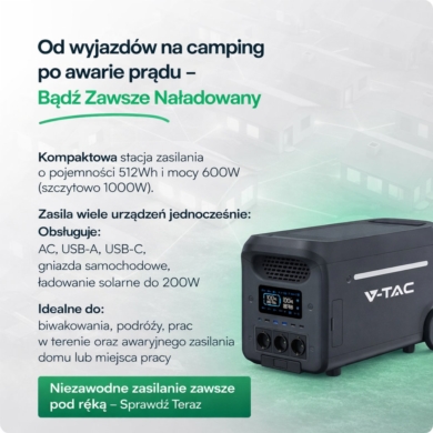 Przenośny V-TAC SKU12705 SR0KW6L-SG1-EU 600W