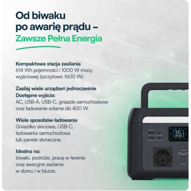 Przenośny V-TAC SKU12706 SR1KW0L-SG1-EU 1000W