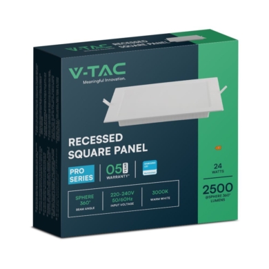 Panel V-TAC SKU104911 VT-61024SQ-S 6500K 24W 2640l