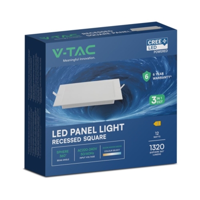 Panel V-TAC SKU104836 VT-61012CCT 3000K-4000K-6500