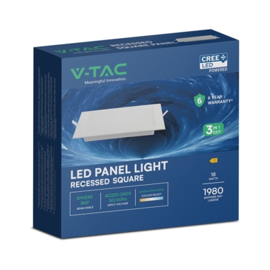 Panel V-TAC SKU104866 VT-61018CCT 3000K-4000K-6500
