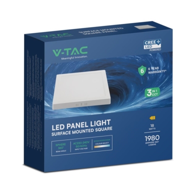 Panel V-TAC SKU104986 VT-60018CCT 3000K-4000K-6500