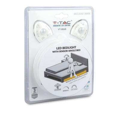 Nocne V-TAC SKU2550 VT-8068 3000K 2,8W 260lm