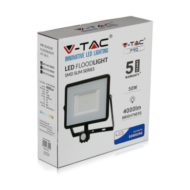 Naświetlacz V-TAC SKU471 VT-50-S-B 6400K 50W 4000l