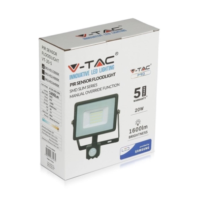 Naświetlacz V-TAC SKU453 VT-20-S-W 6400K 20W 1600l