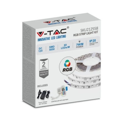 Zestaw V-TAC SKU212558 VT-5050 60 IP20-RGB Set RGB