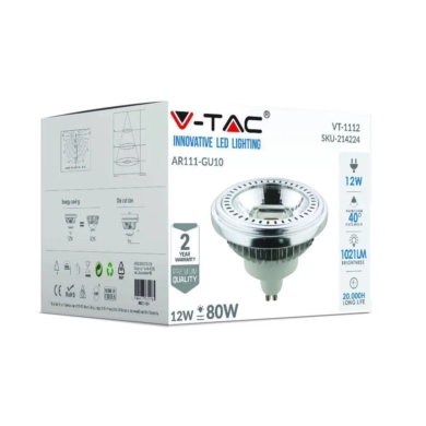 Żarówka V-TAC SKU214224 VT-1112 3000K 12W 1021lm