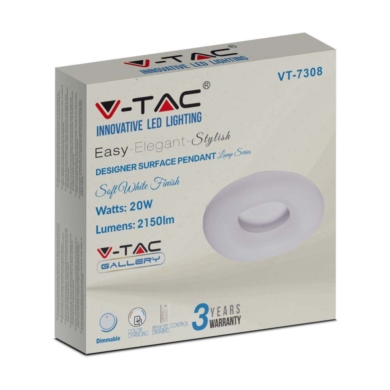 Oprawa V-TAC SKU213966 VT-7308 2700K-6400K 20W 215