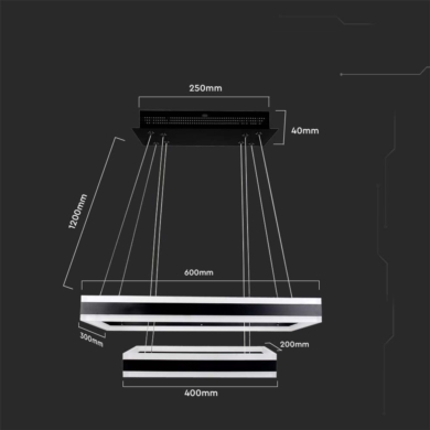 Oprawa V-TAC SKU213987 VT-101-2D-B-N 3000K 113W 63