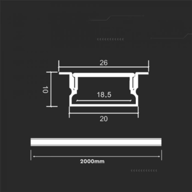 Profil V-TAC SKU23175 VT-8203