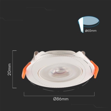 Oczko V-TAC SKU23184 VT-7007 6400K 7W 660lm