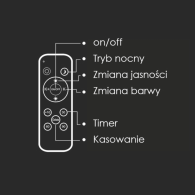 Oprawa V-TAC SKU23595 VT-8569 3000K-6500K 60W 6000
