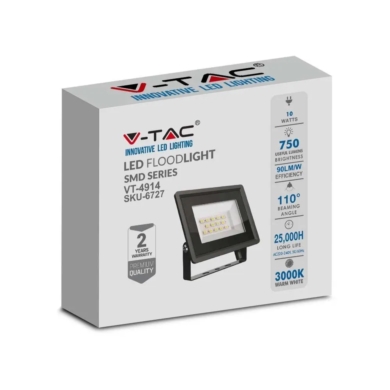 Naświetlacz V-TAC SKU6728 VT-4914-B 4000K 10W 750l