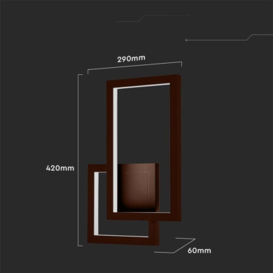 Kinkiet V-TAC SKU6840 VT-11120-C 3000K 20W 2400lm