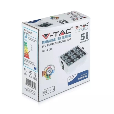 Oprawa V-TAC SKU997 VT-2-36-1 5700K 36W 2880lm