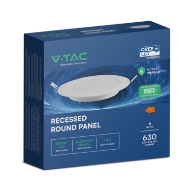 Panel V-TAC SKU78586 VT-61006CCT 3000K-4000K-6500K