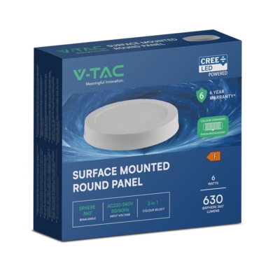 Panel V-TAC SKU78706 VT-60006CCT 3000K-4000K-6500K