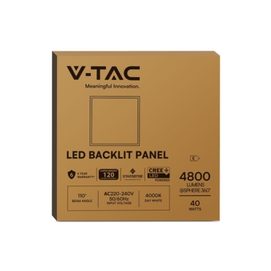 Panel V-TAC SKU241456 VT-61044 4000K 40W 4800lm