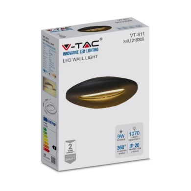 Kinkiet V-TAC SKU218309 VT-811 3000K 9W 1070lm