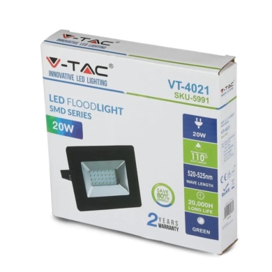 Naświetlacz V-TAC SKU5991 VT-4021 Kolor Zielony 20