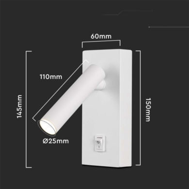 Oprawa V-TAC SKU10288 VT-402 3000K 2W 150lm