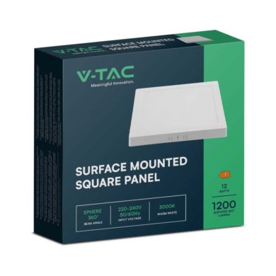 Panel V-TAC SKU10495 VT-60012 3000K 12W 1200lm
