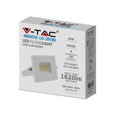 Naświetlacz V-TAC SKU215951 VT-4021 6500K 20W 1620