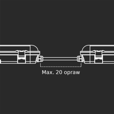 Oprawa V-TAC SKU2120221 VT-150148 4000K 48W 5760lm