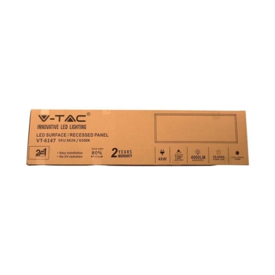 Panel V-TAC SKU216625 VT-6147 4000K 40W 4400lm