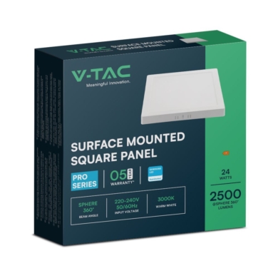 Panel V-TAC SKU105141 VT-60024SQ-S 3000K 24W 2500l