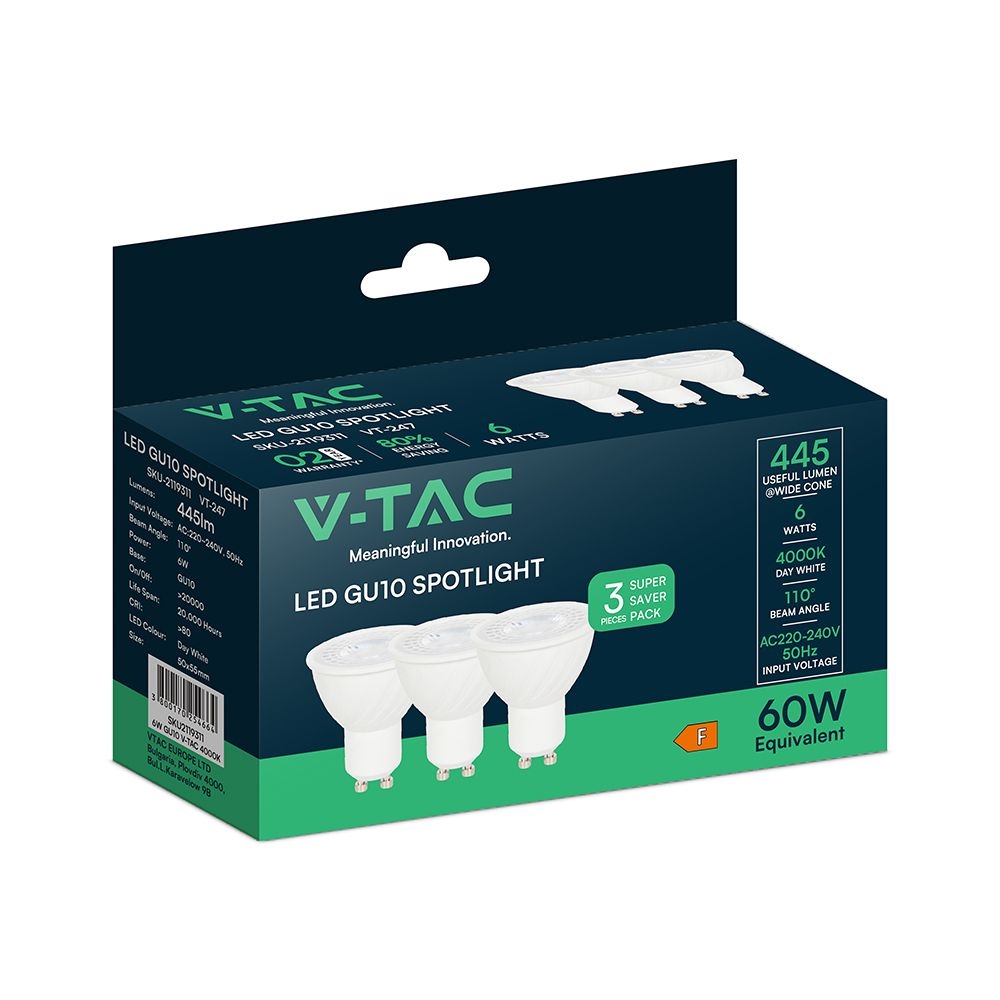 Żarówka V-TAC SKU2119311 VT-247 4000K 6W 445lm