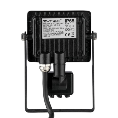 Naświetlacz V-TAC SKU438 VT-10-S-B 6400K 10W 800lm